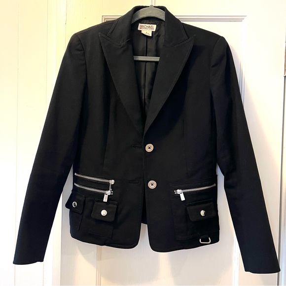 🤩 LIKE NEW MK Michael Kors Black Blazer Jacket Women’s Size 4 - Picture 14 of 14